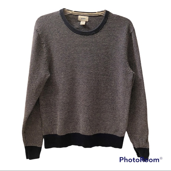 OLD NAVY Men's Navy Blue & White Sweater Medium - Picture 2 of 4